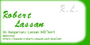 robert lassan business card